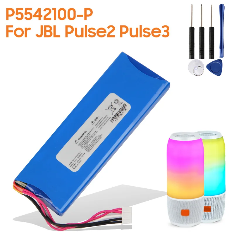 Replacement Battery P5542100-P For JBL Pulse2 Pulse3 Rechargeable Battery 6000mAh