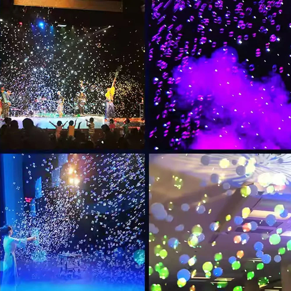 LED RGBW 4IN1 Bubble Machine Stage Bubble Machine DJ Bubble Good Performance Effects For Outdoor Wedding Bubble Blowing Machine