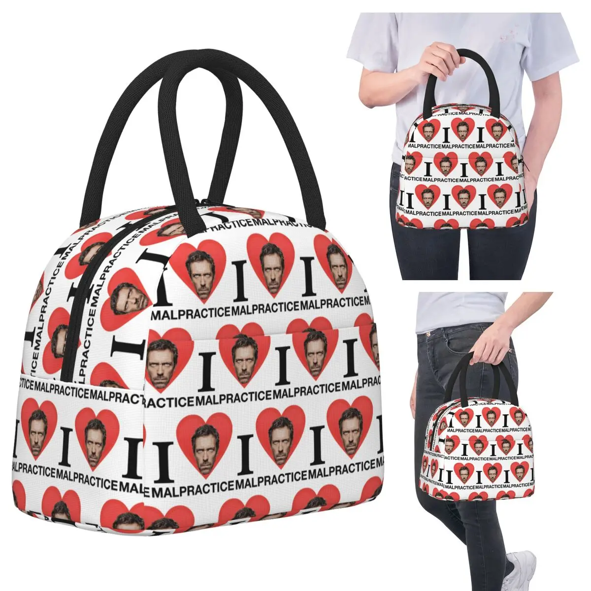 

House MD Malpractice Enthusiast Merch Изолированная сумка для обеда для женщин Офисный холодильник Термальная коробка для еды Сумка Герметичные коробки для завтрака