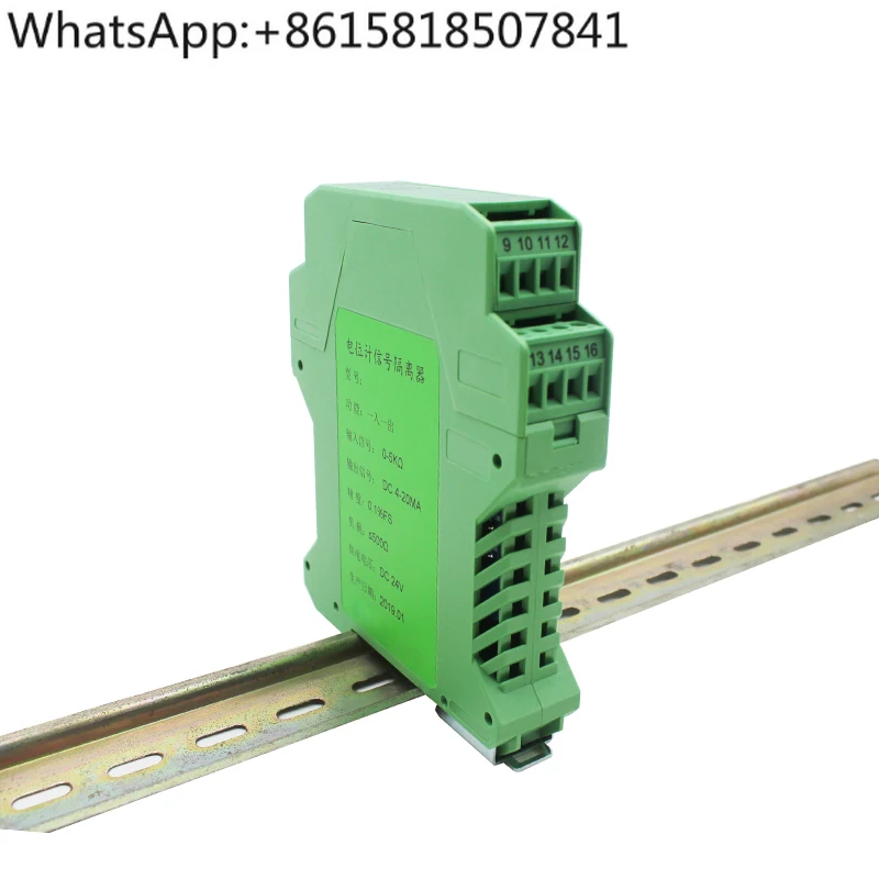 

Potentiometer Signal Isolation Transmitter Slide Line Resistance Conversion Conditioning Analog Module Turn 0-10V/4-20mA