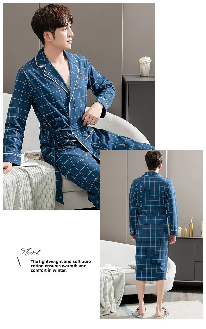 Bata para hombre de manga larga