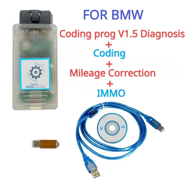 Best BMW E/F SCANNER EF Key Programmer Coding prog V1.5 Diagnosis + Coding + Mileage Correction + IMMO 2013 version A+++