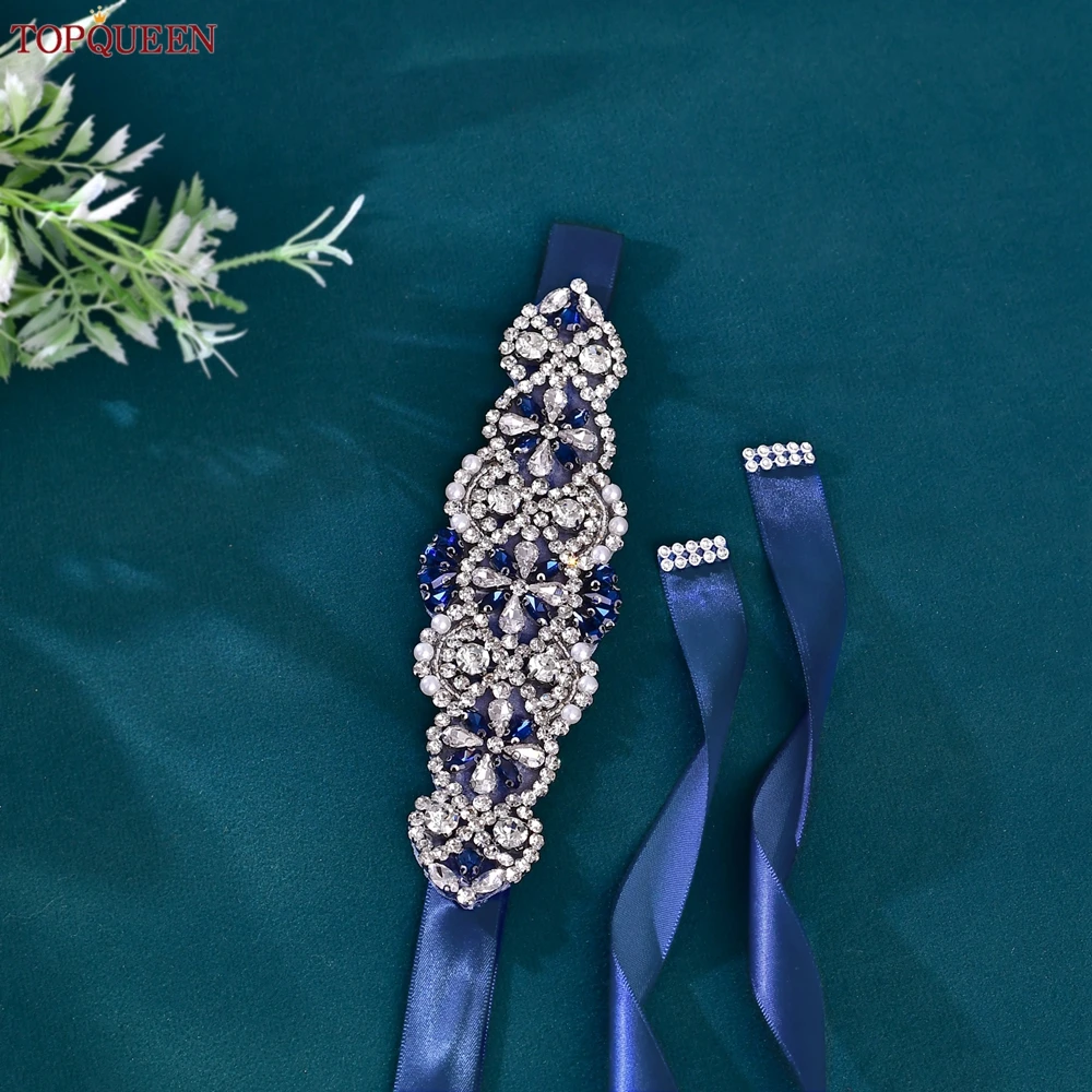 TOPQUEEN เข็มขัดแต่งงานจัดเลี้ยงเครื่องแต่งกายเอวตกแต่งแฟน Party Favors เจ้าสาว Sash อุปกรณ์จัดงานแต่งงาน S104