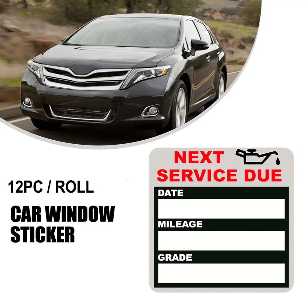 Clear Next Service Due Labels For Car Auto Vehicle Windowoil Change Stickers Static Cling 2x2 Inches Reminder Sticker For W Y6i9