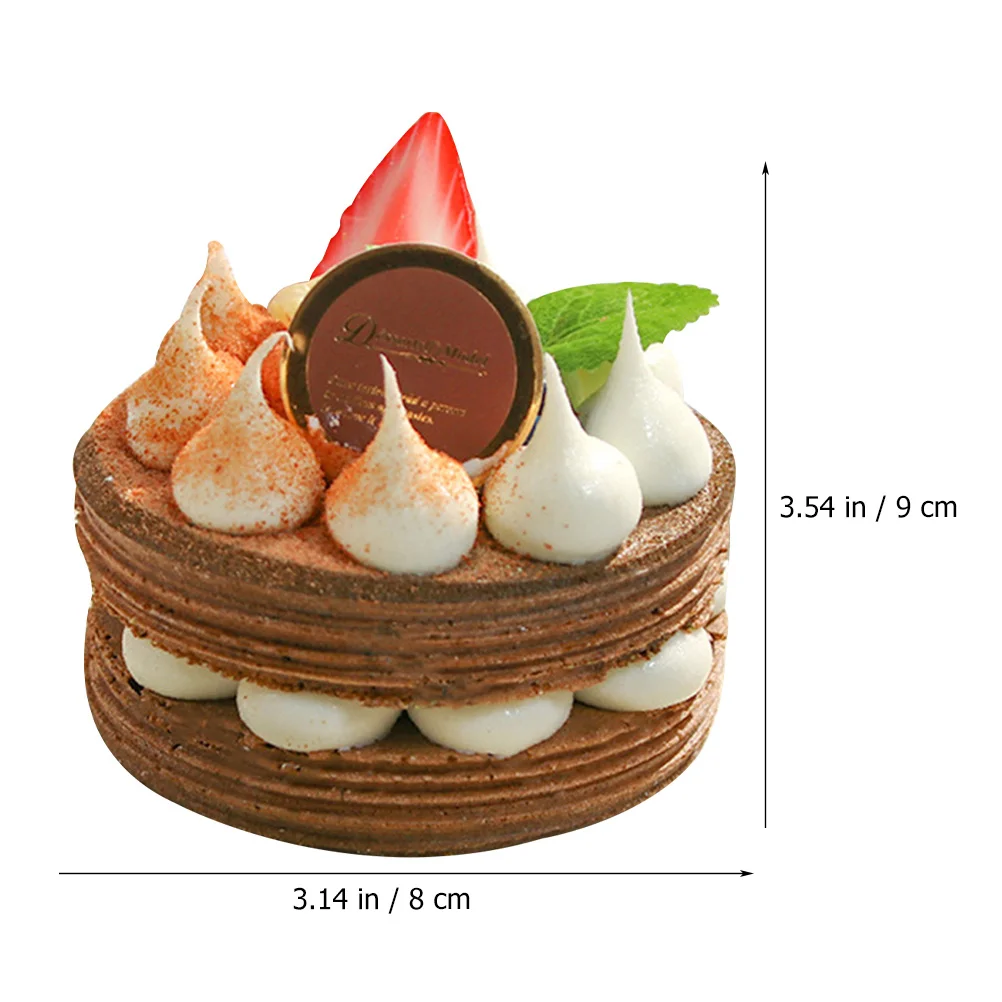 2 Pcs Cakes Simulation Fake Dessert Photo Props Biscuit Mini Ornament Coffee Adornments Child