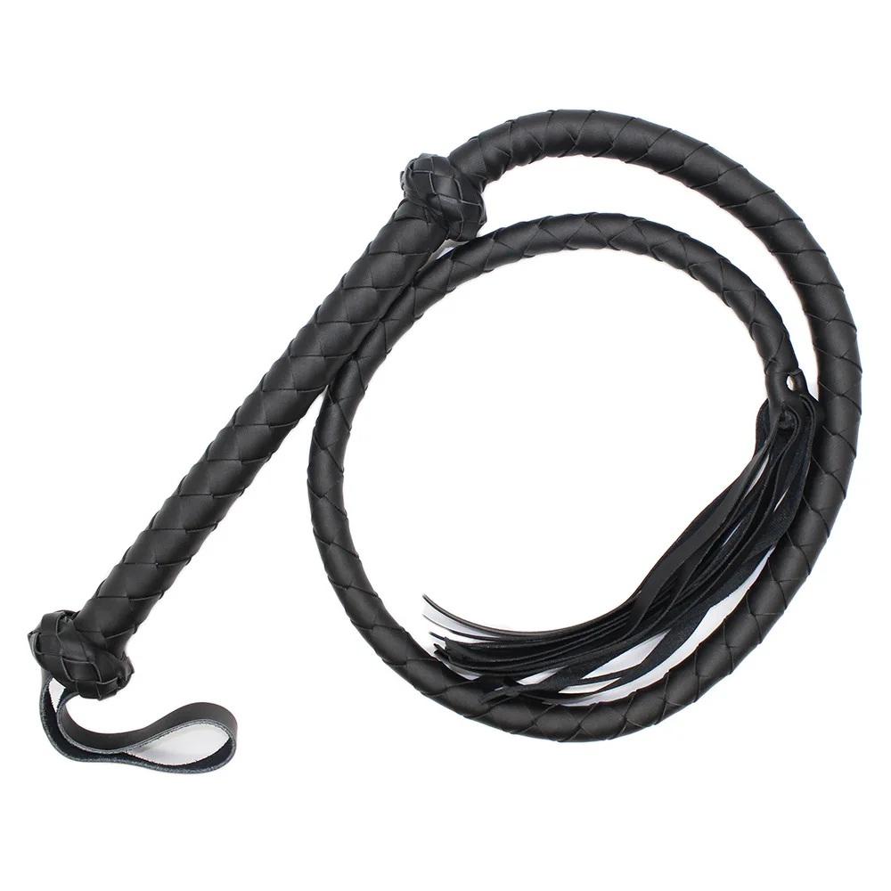 Professional Braided Leather Snake Whip BDSM Bondage Bullwhip Spanking Paddle Slave Role Play Gear Adult Sex Toy for Women Men view 2