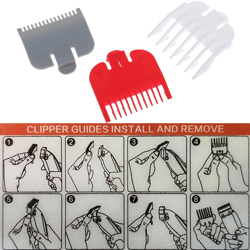 3Pcs/set Hair Clipper Guards Guide Combs Trimmer Cutting Guides Styling Tool Attachment Compatible Replacement Hair Trimmer Tool image 4