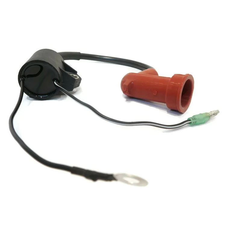 Outboard Ignition Coil Assy 63V-85570-00-00 For Yamaha 9.9HP 15 HP Boat Engine CDI System High Tension Coil Spark Plug Cap