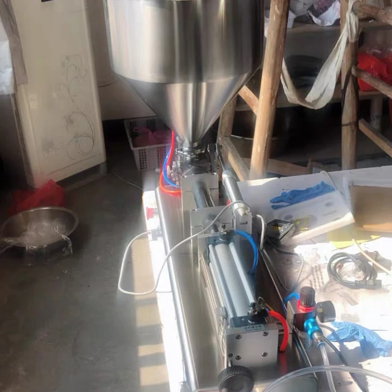 Máquina llenadora automática de botellas de vidrio y plástico para miel, crema cosmética, mantequilla de maní y jarabe, 220V 110V, para pequeñas empresas.