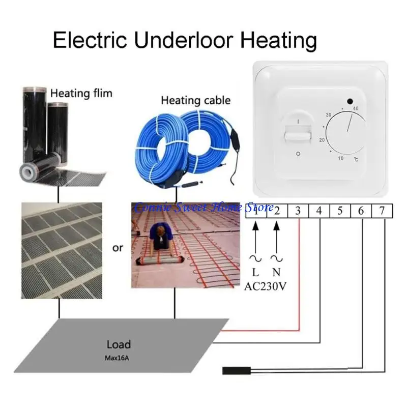 

Регулятор отопления LXAF настенный с датчиками воздуха и пола 5 55 ℃ регулируемый