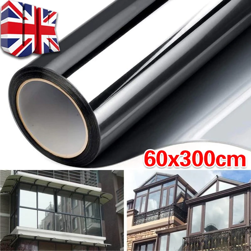 No stock 3M Mirror Reflective One Way Vision Privacy Window Film Sticky Back Glass Tint