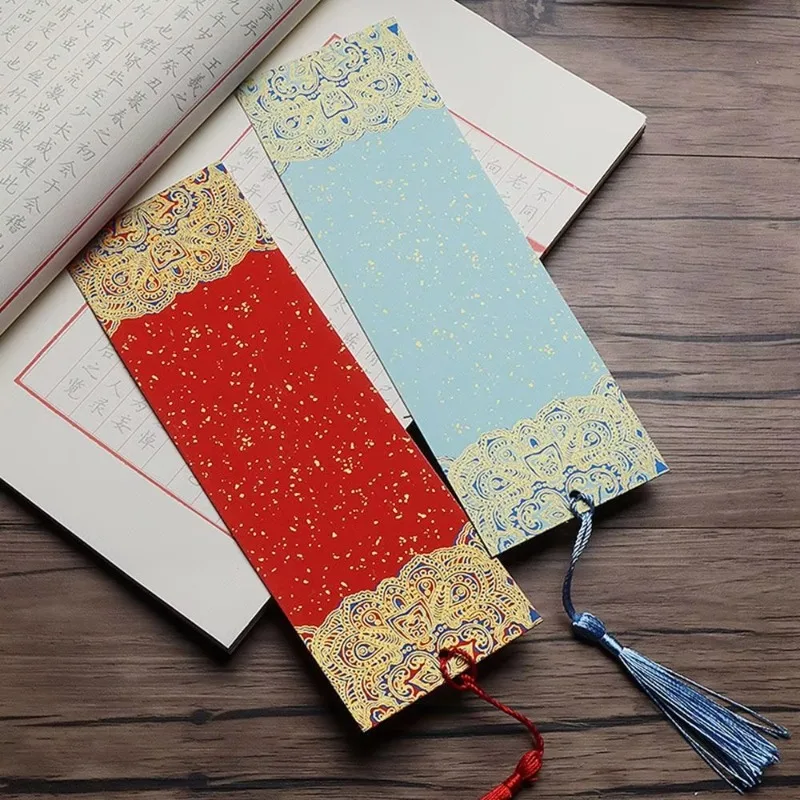 Chinese Style Xuan Paper Bookmark Blank DIY Tassel Card Handwriting Brush Material Pack Paper  School Project Use