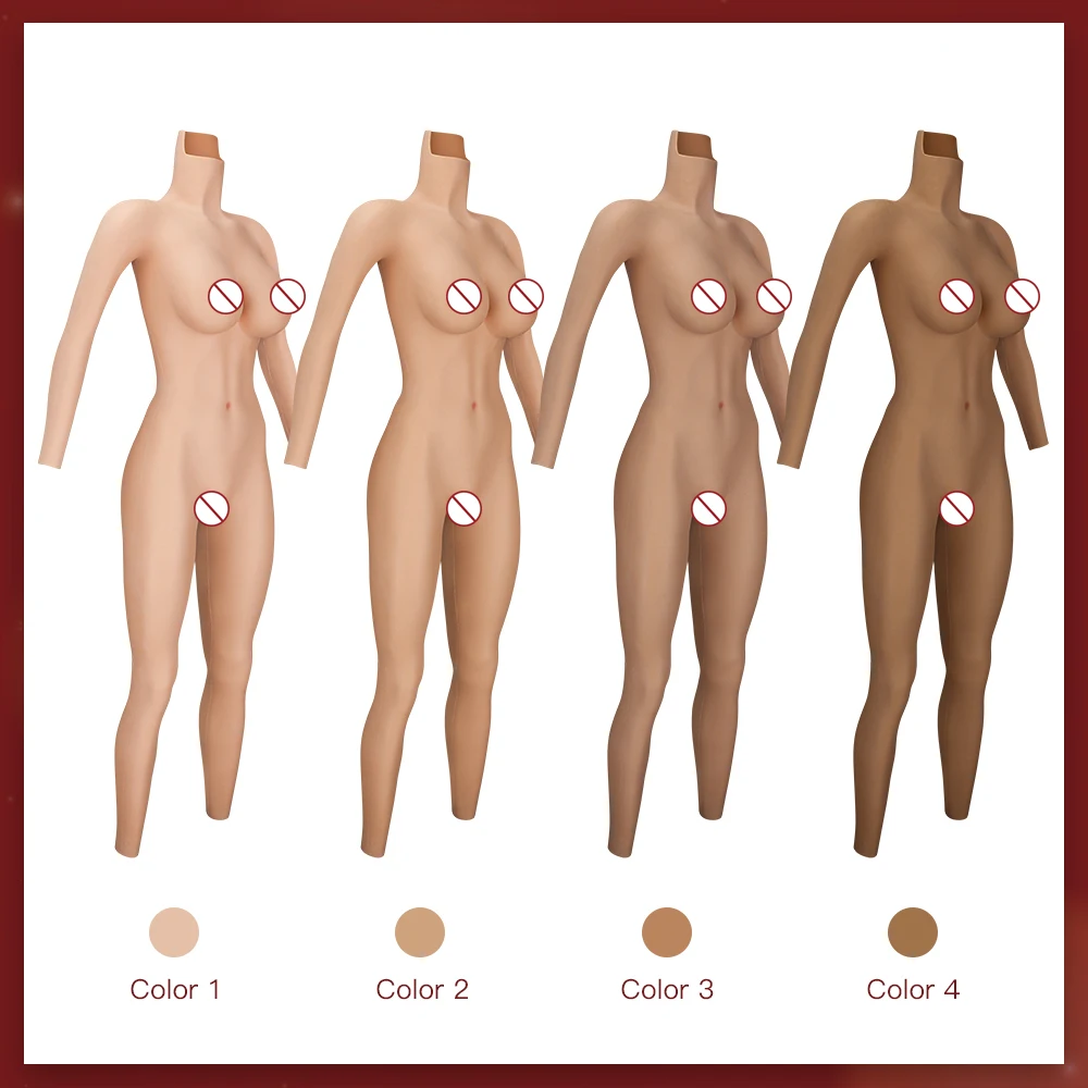 KUMIHO 9-Point Silicone Bodysuit Crossdresser Fake Boobs Vagina Whole Body Bodysuit For Transgender Drag Queen Cosplay 4G