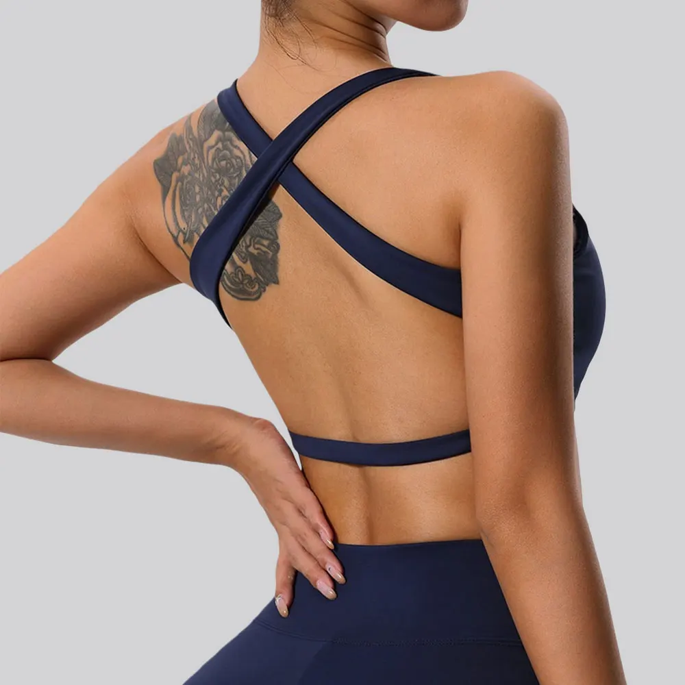

Women's Sports Underwear Sexy Cross Strap Top Push Up Shockproof Fitness Bra Breathable Yoga Bras Fitness Top Outdoor Recreation