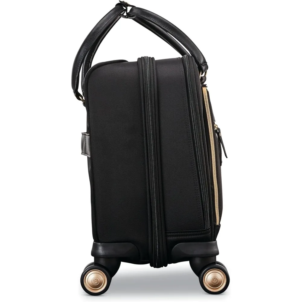 Soluzione da ufficio mobile Travel Spinner da donna con funzionalità di archiviazione e organizzazione espandibili