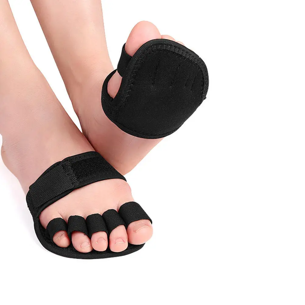 

1 пара носков для йоги с премиальными накладками на переднюю часть стопы, удобные регулируемые полустельки, нескользящие эластичные подушечки для передней части стопы для танцев, йоги, лета