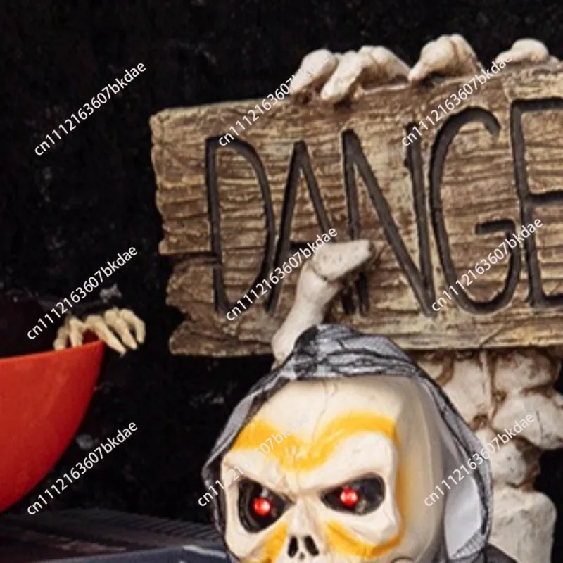 Halloween Skull Toy Creative Gift Ornament Electric Induction Candy Basin Walking Ghost Hand Bar Decoration Props
