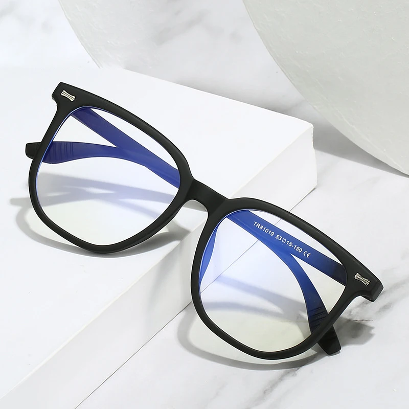 

Anti Blue Light Blocking Glasses Fashion Ultra light TR90 Eyewear Myopia Optical Prescription Eyeglasses Frames Man Woman 81019