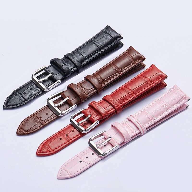 Genuine Leather watch strap Bracelet for Women Student Men 10mm 12mm 14 mm 16mm 18mm  20mm  22mm  24mm  Watch  Belt  Wriststrap