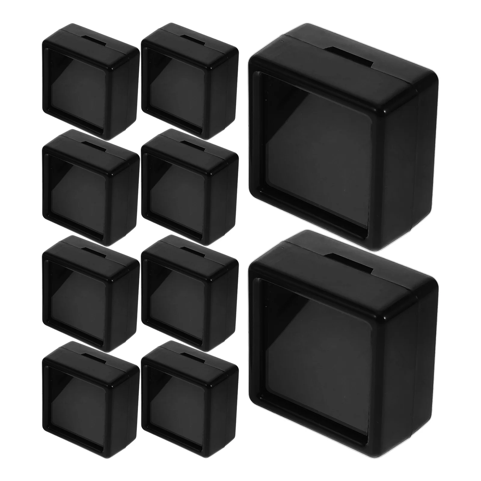 

10pcs Gemstone Boxes Clear Top Plastic Cases Storage Containers for Jewelry Display Organizers