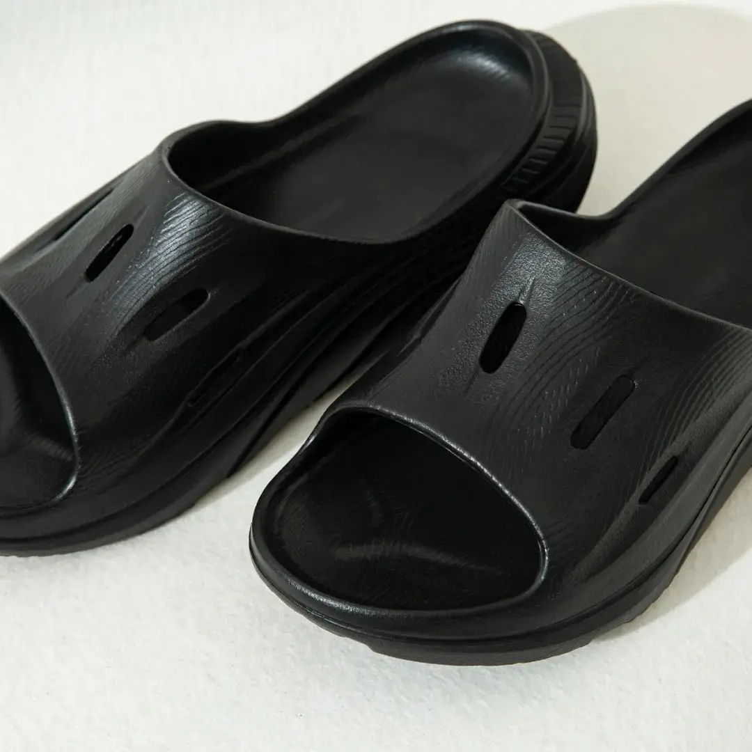 Anti-Slip Breathable Men's Thong Slippers EVA One-Step Beach Shoes Thick Bottom Slip-On Summer Sandals Simple Style Universal