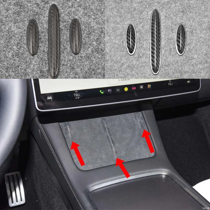 Real Carbon Fiber For Tesla Model 3 2017+ Model Y 2021 Car Styling Side Door Handle Cover Trim Sticker Molding Auto Accessories