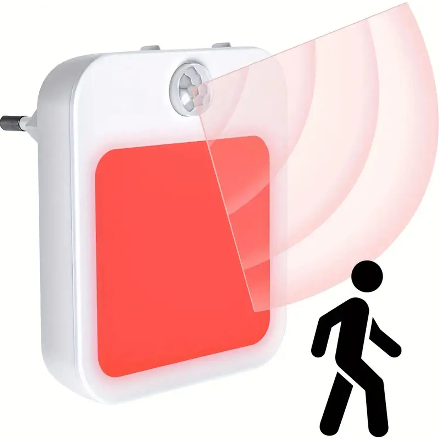 1PC Red Light Night Light With A Plug, Intelligent Night Light, Automatic On/Off, Suitable For Bedroom, Bathroom, Kitchen