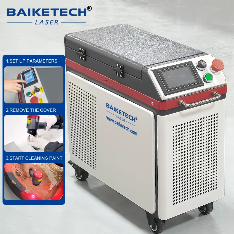 TH-FLC50SS 50W MAX Handheld Laser Cleaner Air Cooling Pulse Fiber Laser Cleaning Machine Paint Oil Rust Coating Removal