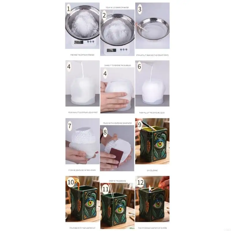 CORD Eye Book Pattern Silicone Mold for Hand-Making Resin Jewelry and Unique Planter