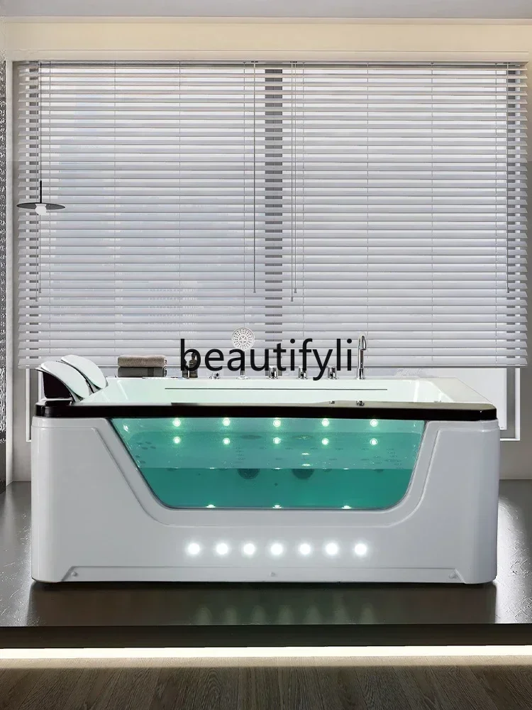 

Asmt14 New Arrivals AWater curtain waterfall smart surf massage acrylic couple bathtub constant temperature 1.7 meters 242 batht