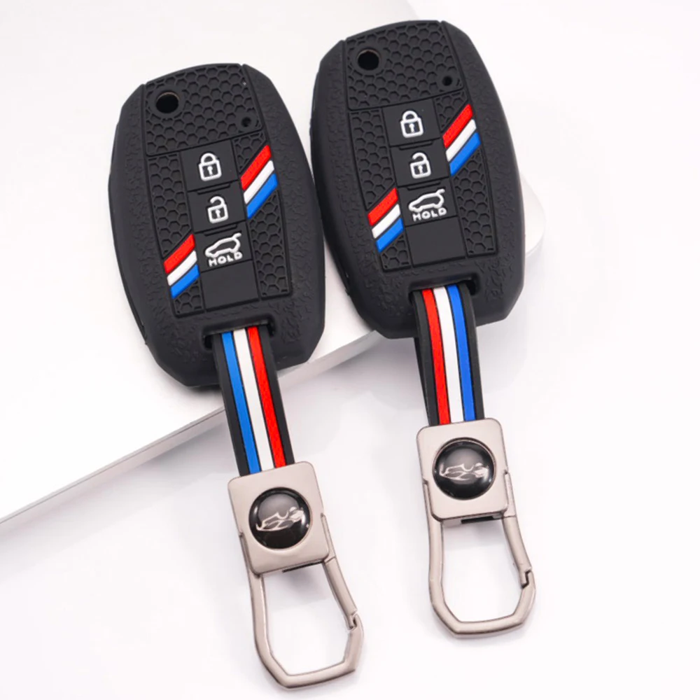 Protective Key Cover With Chain For Kia K2 Rio K3 K5 Sportage Sorento Soul Cerato Optima Seltos Stonic Carnival Pegas Premium