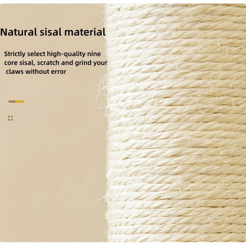 เสาลับเล็บแมวพร้อมเชือกป่านศรนารายณ์ต้นไม้ดีไซน์ให้ประหยัดพื้นที่และขนาดใหญ่พิเศษ