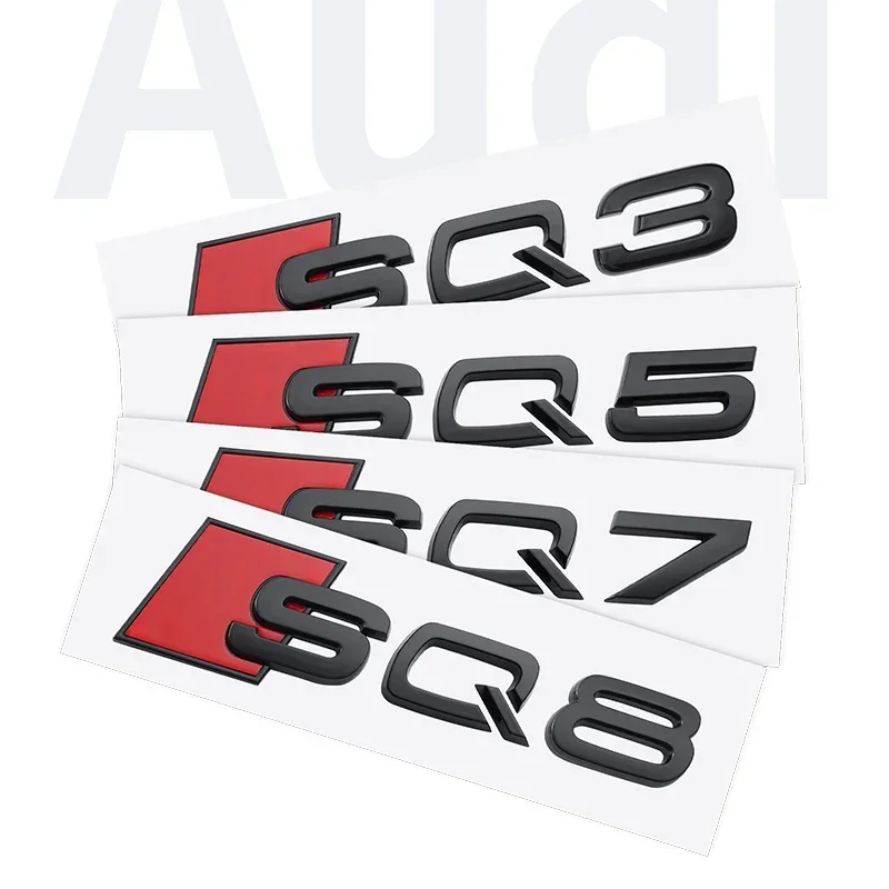 سيارة الخلفي الجذع شعار ملصق الشارات لأودي A3 A4L A5 A6L Q5L A7 Q3 Q7 S3 S4 RS3 RS4 RS5 SQ3 SQ5 SQ7 SQ8 RSQ3 RSQ5 RSQ7 RSQ8 #3