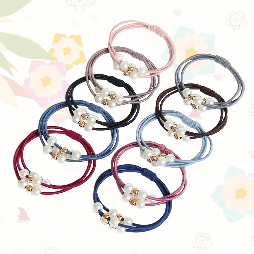 

10 Pcs Bow Tie Hair Rope Elastic Stretch Ring Ponytail Holder Korean Version