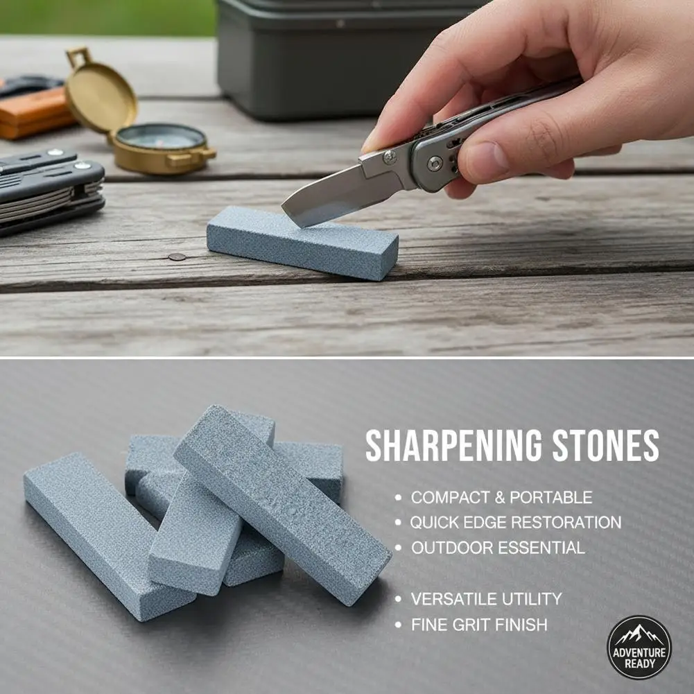 Mini Green Silicon Carbide Sharpening Stone, Portable Pocket Whetstone for Knife Scissor Chisel Edge Grinding Mini Whetstone - view 2