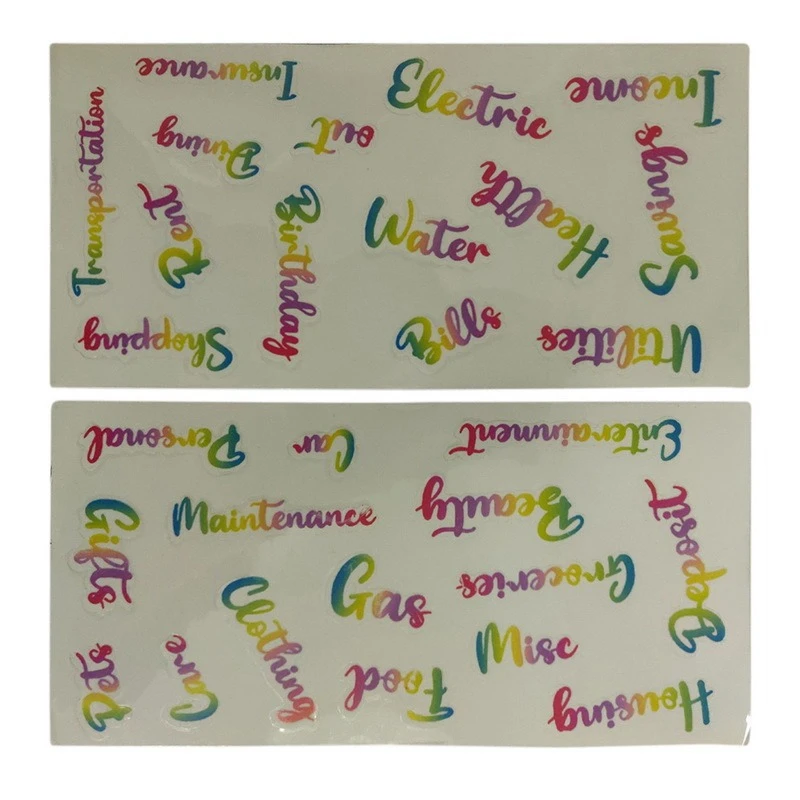 A6 Binder Budget Planner Notebook Covers Folder 6 Hole Binder Pockets PVC Binder Zipper Money Saving Envelope