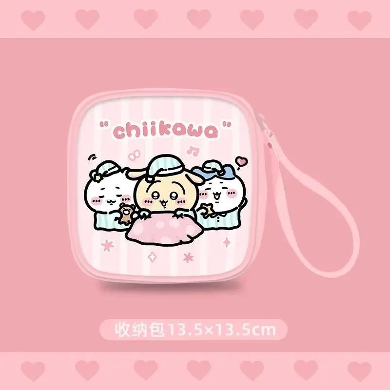 Chiikawa Anime Kawaii Miniso Storage Bag New Cute Cartoon Portable Large Capacity Student  Handbag Sweet Gifts for Girls