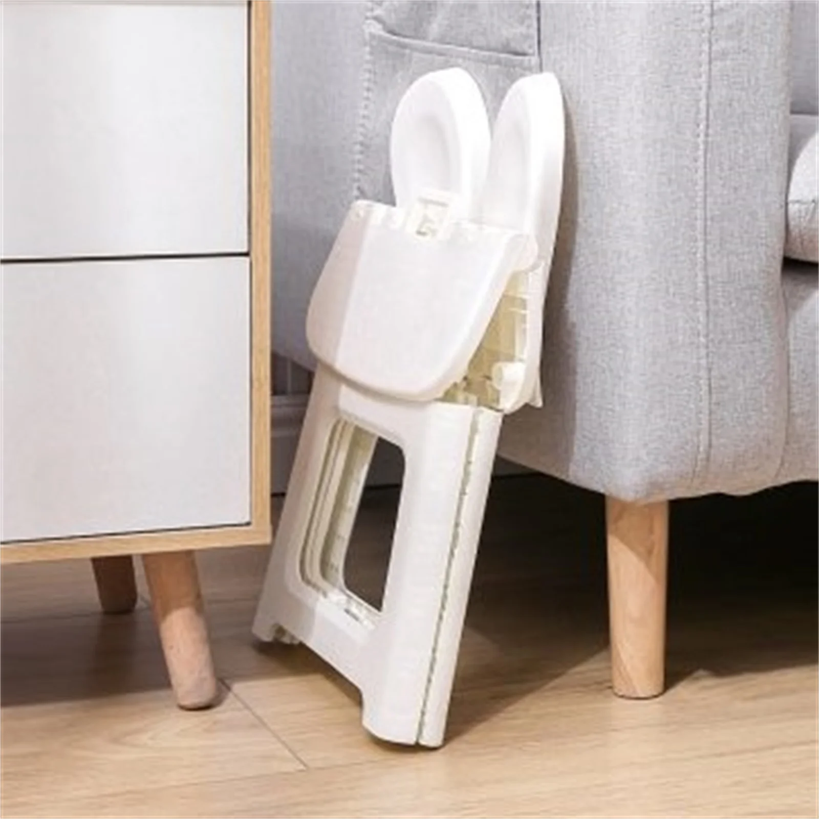Bunny folding chair back chair thickened portable home chair outdoor creative stool cartoon back chair plastic folding image 5