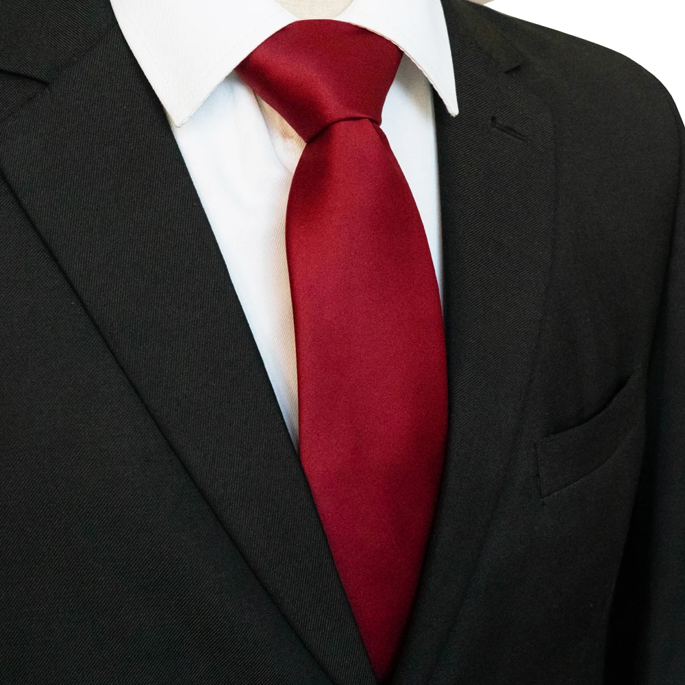 KAMBERFT Klassische Neue 8cm Krawatten für Herren, Einfarbige Krawatte in Rosa, Rot, Gelb, Satin-Krawatten für Geschäft, Hochzeit, Party, Geschenk – Detail 15