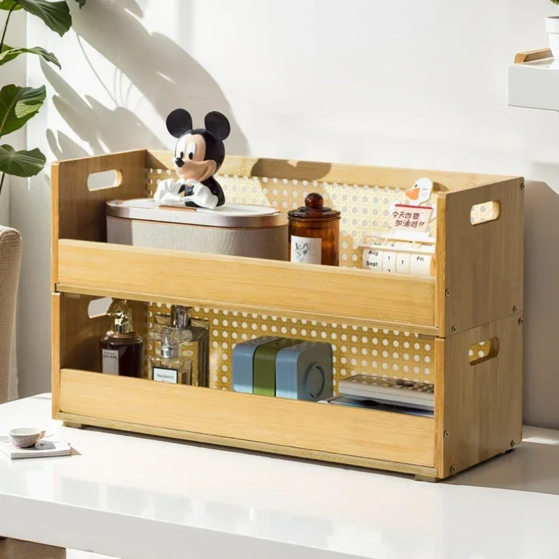 Storage basket Household imitation rattan woven storage box Grid cabinet Storage box Wardrobe Clothes sundries storage box