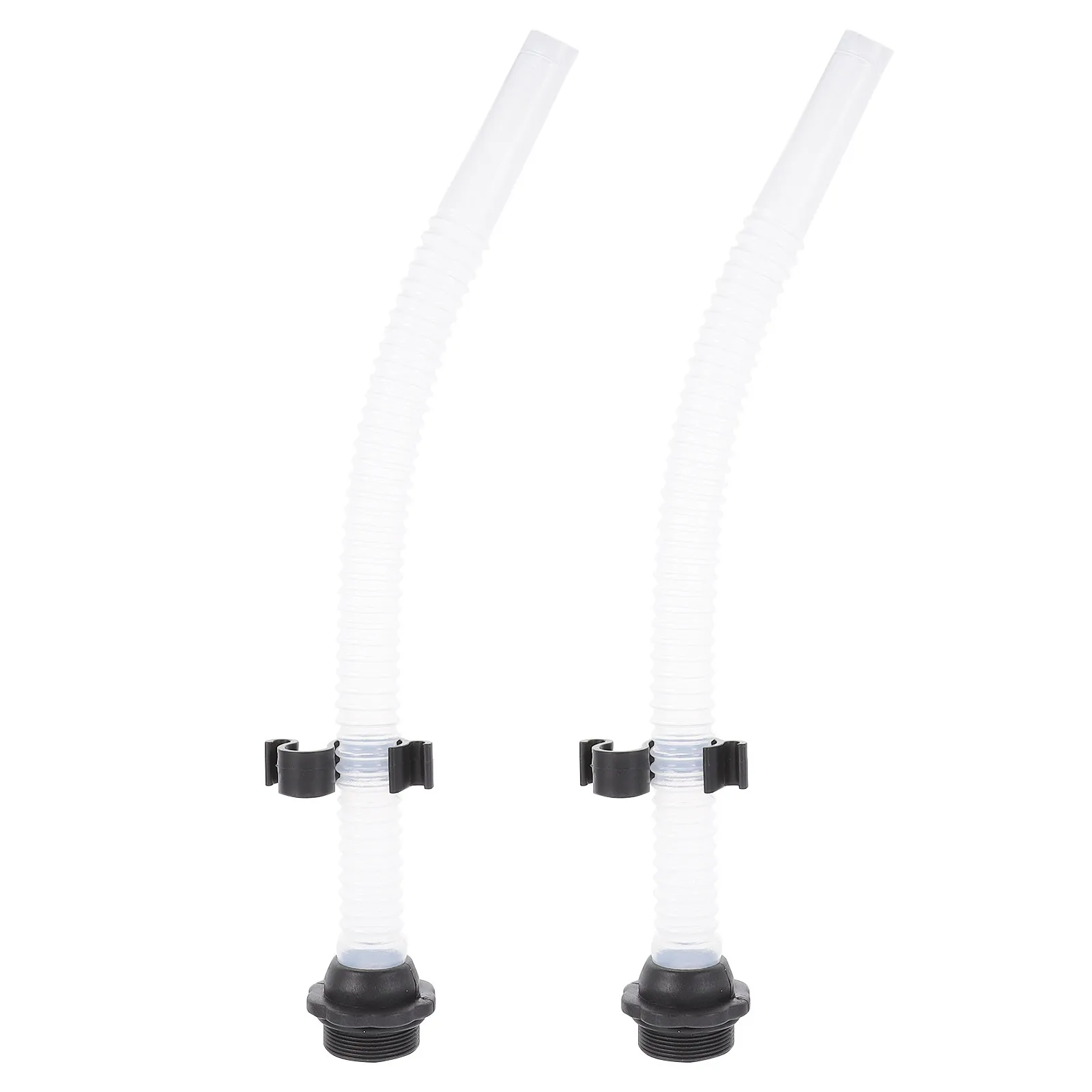 2Pcs Plastic Fuel Can Spout Flexible 360-Degree Bendable Nozzle with Built-in Filter Leak-Proof Hand-Tight Design for Oil Drum