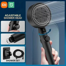 Cabezal de ducha Xiaomi MIJIA, ahorro de agua, 5 modos, masaje de agua de alta presión ajustable, manguera colgante de mano, accesorios de baño