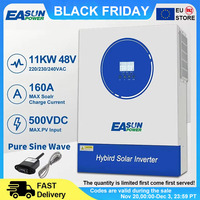 EASUN Soalr Inverter 11KW 6.2KW MPPT 160A 120A 500VDC PV Input 220VAC 48VDC 11000W 6200W Pure Sine Wave hybrid With WiFI BMS