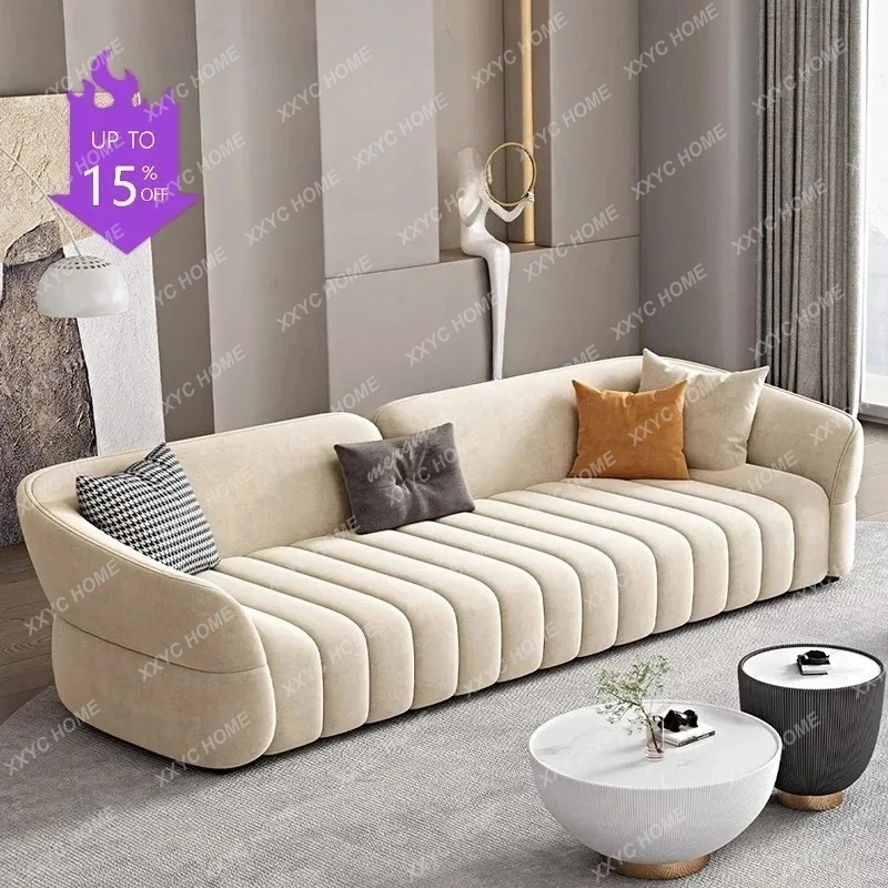 L Minimalist Sofas Multifunction Pillows Recliner Single Fabric Sofas Elegant Apartment Sofas Home Furniture