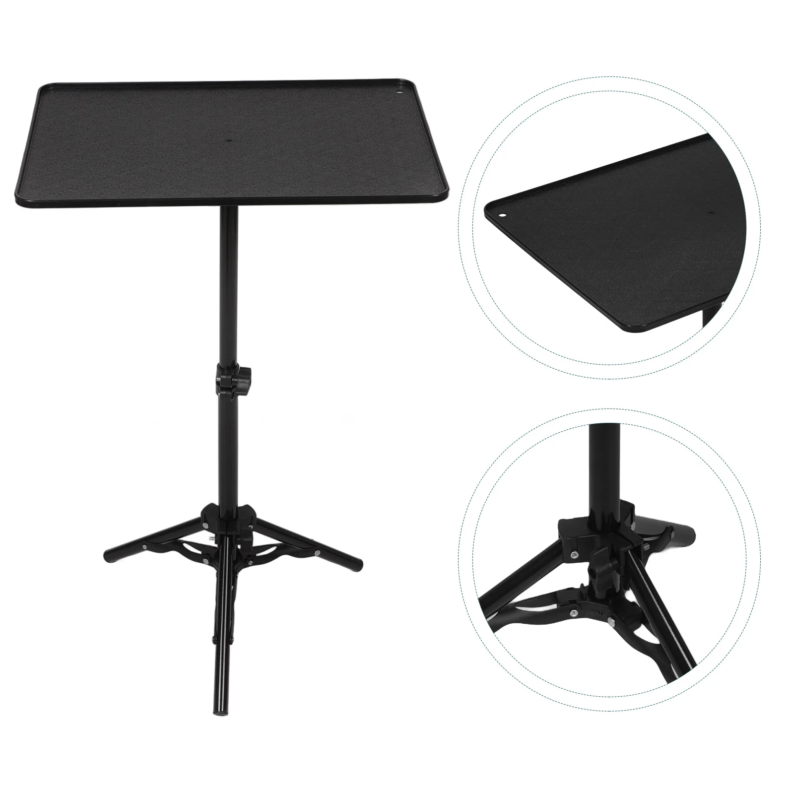 

1 set 1 Set Projector Tripod Stand Adjustable Height Sturdy Metal Laptop Floor Stand Compact Spacesaving Desktop Tray Versatile