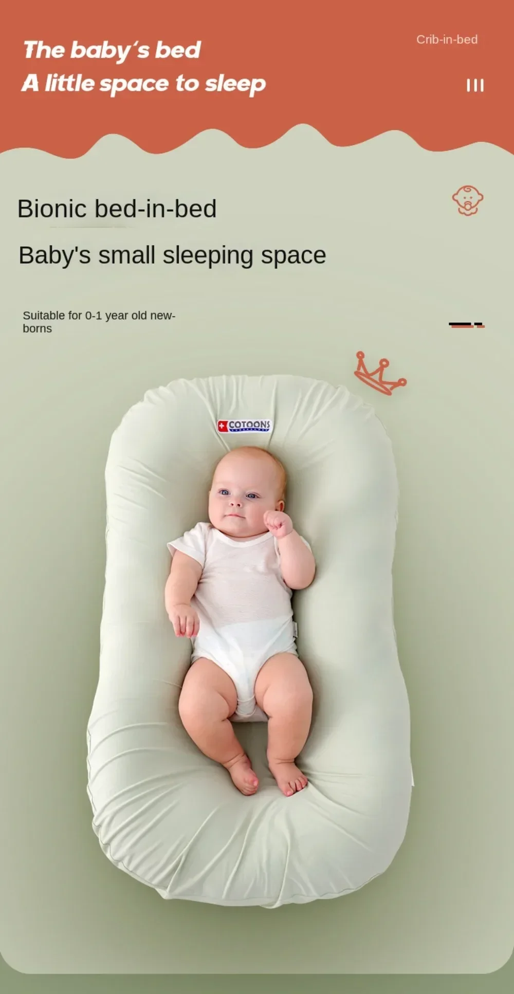 Baby Sleeping Pillow Anti-overflow Milk Choking Pillow Lying Down Breastfeeding Comfort Side Baby Anti-vomiting Inclined Pad