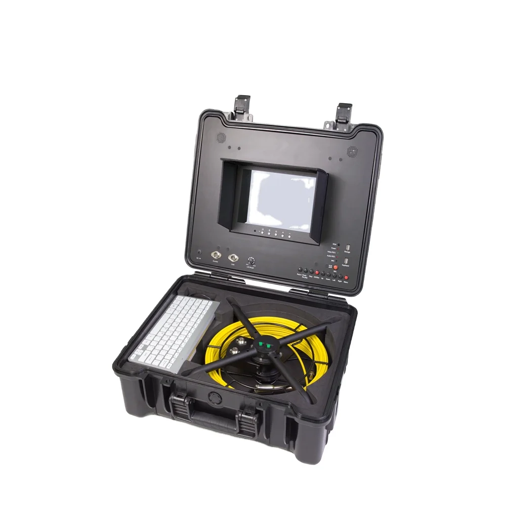 150ft Pipe Inspection Camera 29mm Self Leveling Image Waterproof Sewer Camera With 10inch Screen