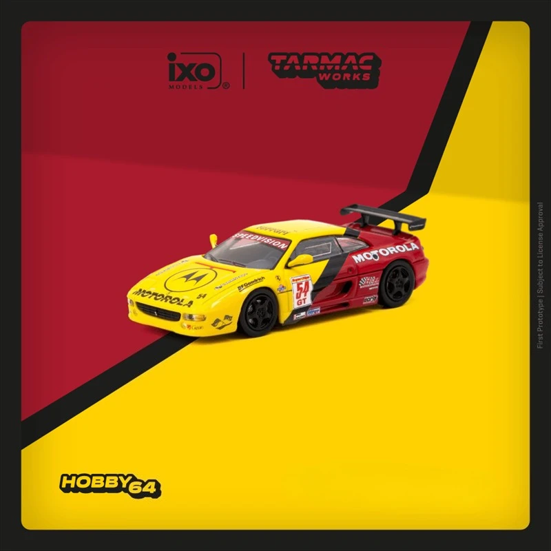 

[PreSale] Tarmac Works TW x IXO 1:64 F355 Challenge World Challenge Series 2000 yellow red#54 Diecast Model Car