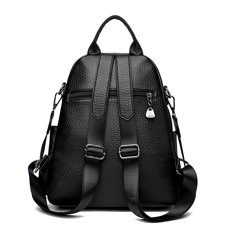 Multifunction Soft Leather Backpack Women Backpacks New Vintage Female Shoulder Bags Travel Ladies Bagpack Mochilas School Bags