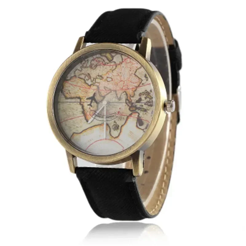 2024 Watches Men and Women Maps Version Strap of The Vintage Canvas Strap Female Clock Gift Reloj Hombre Relojes Para Mujer